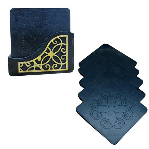 زیر لیوانی طرح  کلاسیک 6عددی به همراه استند  به صورت تک و عمده